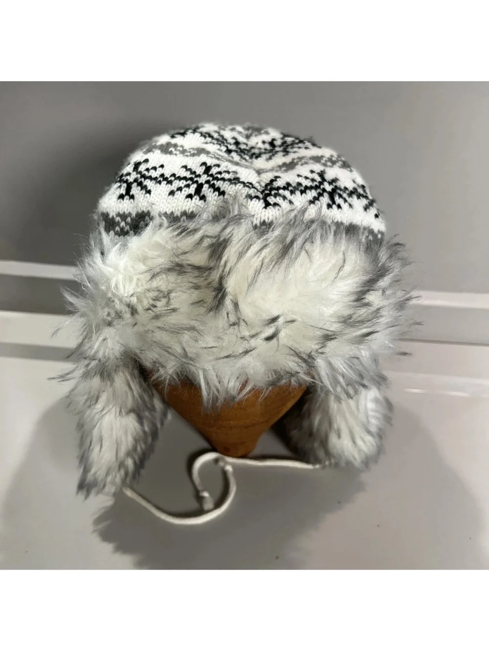 Screamer Trapper Hat Faux Fur Knit Ear Flap Fleece Lined Bomber Hat Winter OSFM - Picture 7 of 12